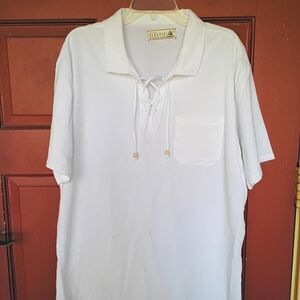 SEASPICE 100% Peruvian Cotton White Men's sz. Large Shirt